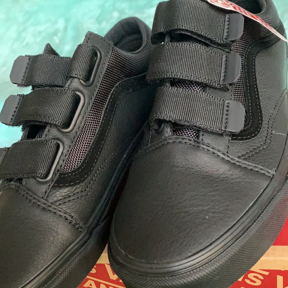 VANS OLD SKOOL V LEATHER Ballistic/Black WMNS - Picture 11 of 17